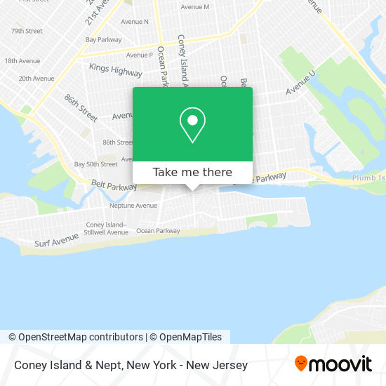 Mapa de Coney Island & Nept