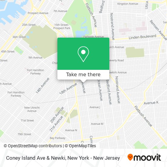 Mapa de Coney Island Ave & Newki
