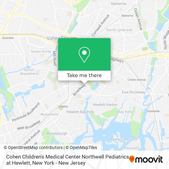 Cohen Children's Medical Center Northwell Pediatrics at Hewlett map