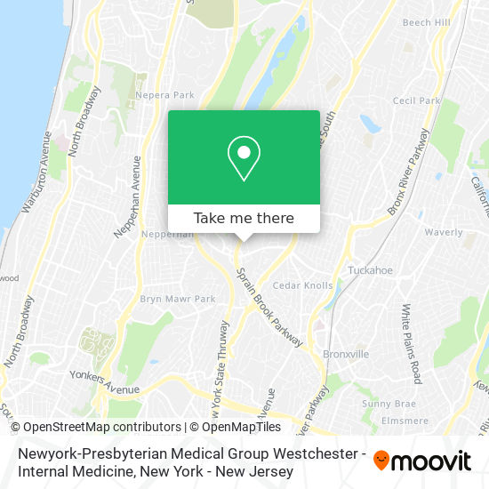 Newyork-Presbyterian Medical Group Westchester - Internal Medicine map