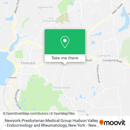 Mapa de Newyork-Presbyterian Medical Group Hudson Valley - Endocrinology and Rheumatology