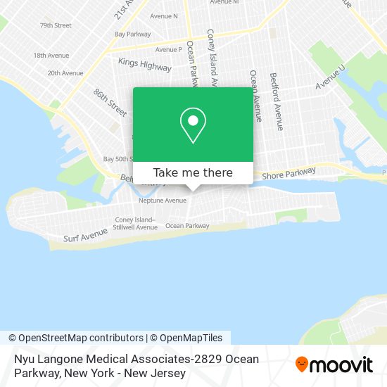 Mapa de Nyu Langone Medical Associates-2829 Ocean Parkway