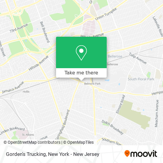 Gorden's Trucking map
