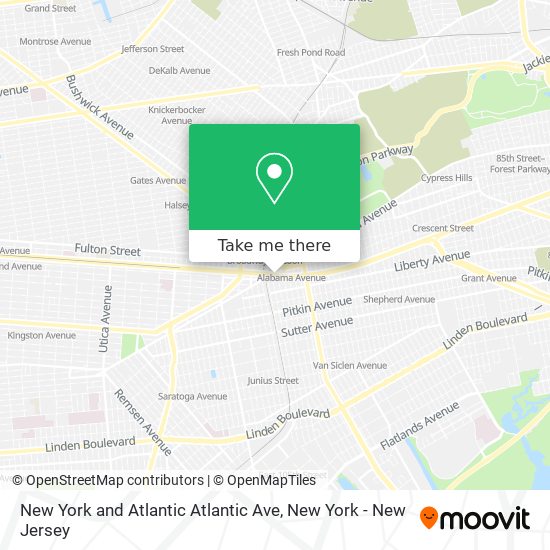 New York and Atlantic Atlantic Ave map
