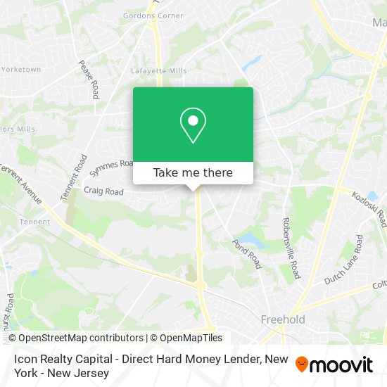 Mapa de Icon Realty Capital - Direct Hard Money Lender