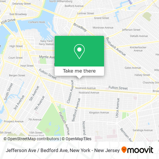 Jefferson Ave / Bedford Ave map