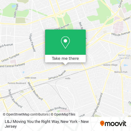 L&J Moving You the Right Way map
