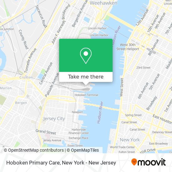 Hoboken Primary Care map