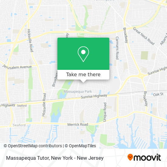 Massapequa Tutor map