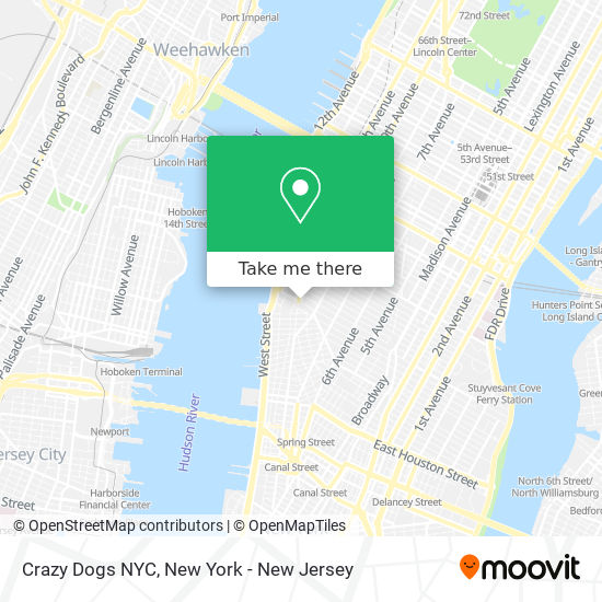 Crazy Dogs NYC map