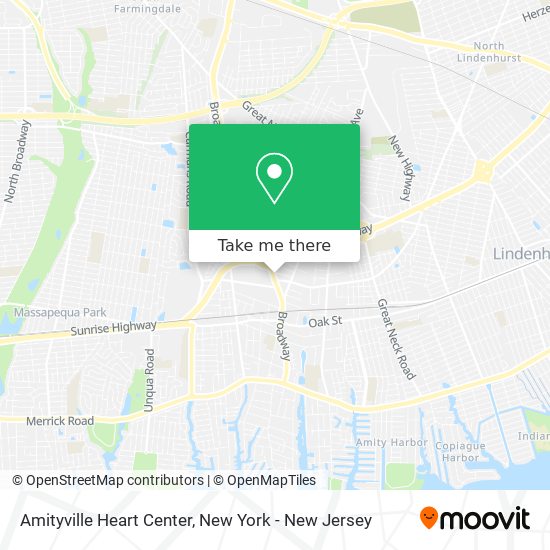 Mapa de Amityville Heart Center