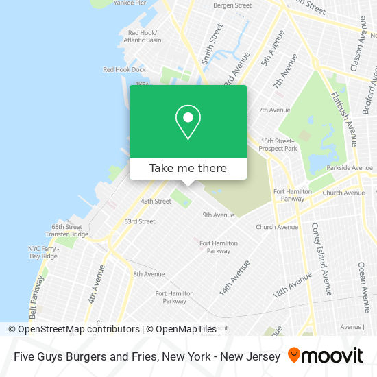 Five Guys Burgers and Fries map