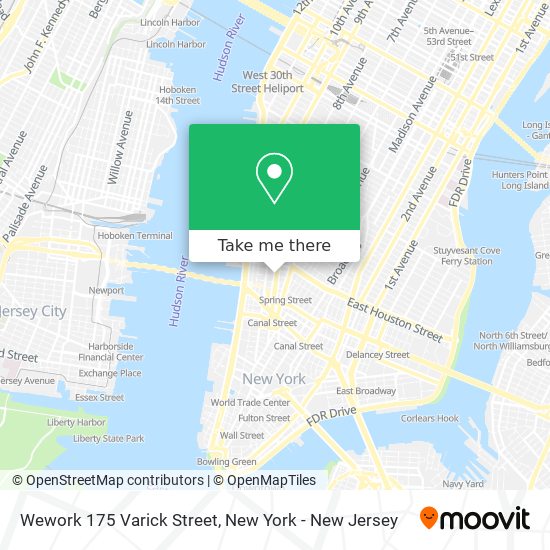 Mapa de Wework 175 Varick Street