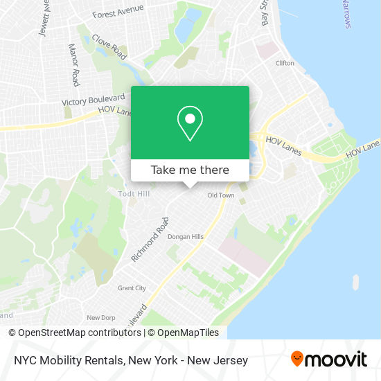 Mapa de NYC Mobility Rentals