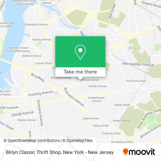 Bklyn Classic Thrift Shop map