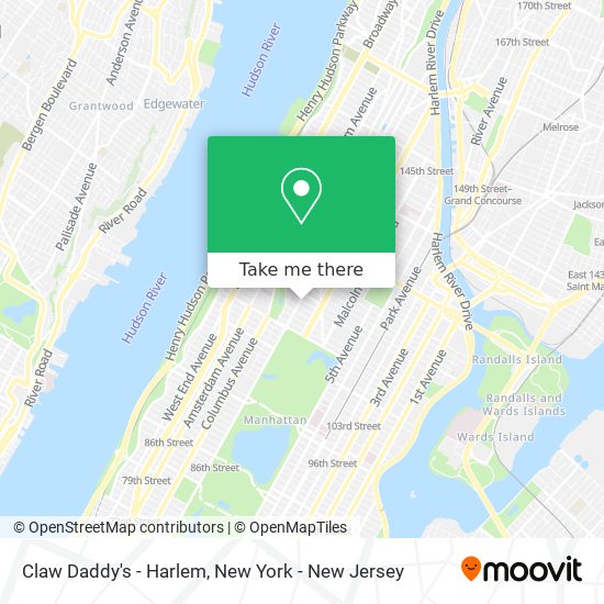 Mapa de Claw Daddy's - Harlem