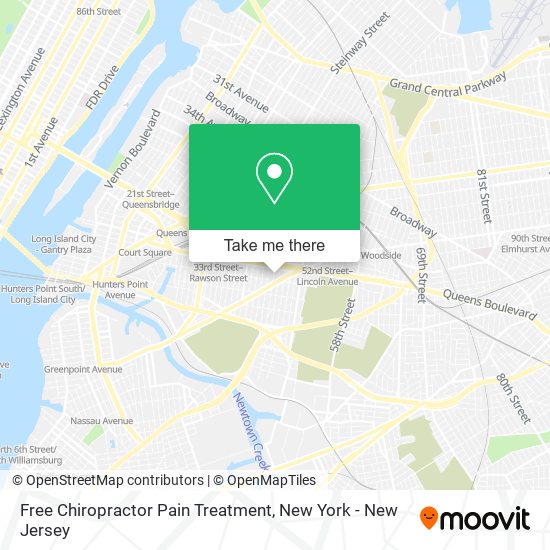 Free Chiropractor Pain Treatment map