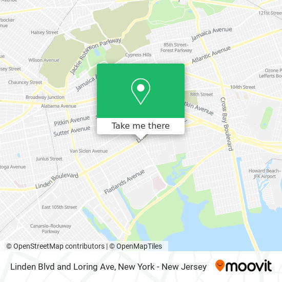 Mapa de Linden Blvd and Loring Ave