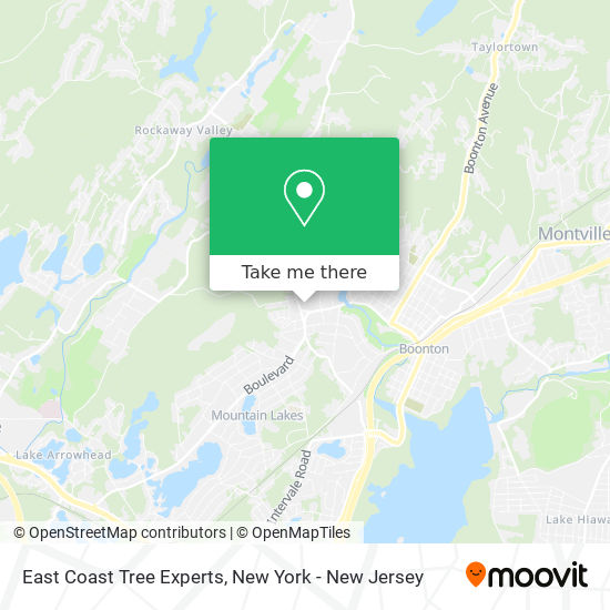 East Coast Tree Experts map