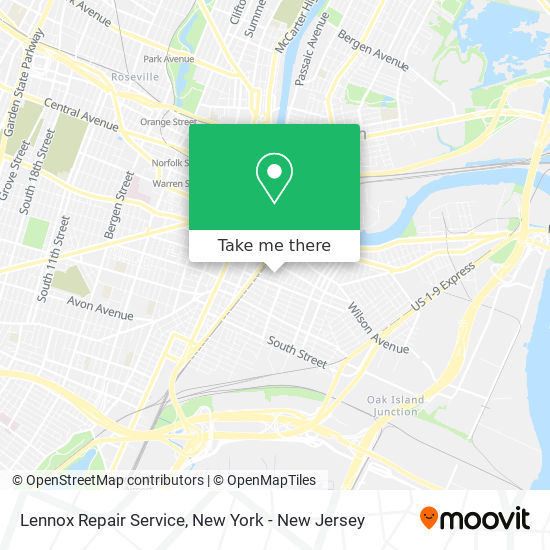 Mapa de Lennox Repair Service