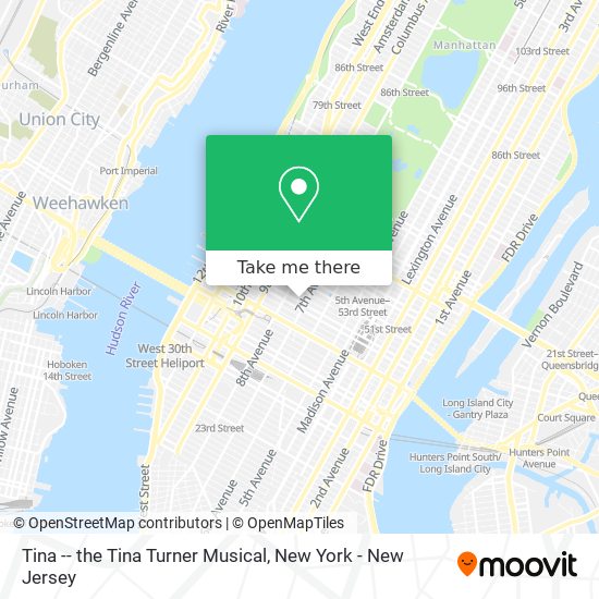 Tina -- the Tina Turner Musical map
