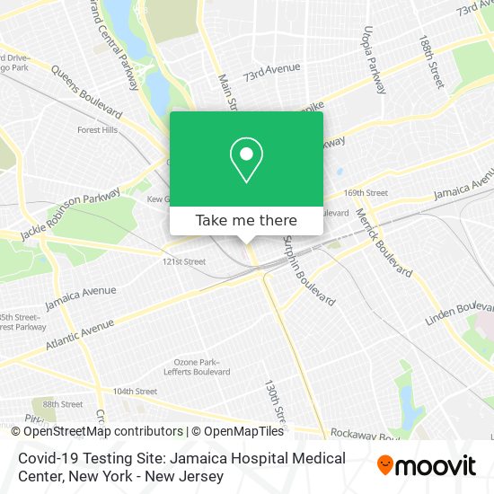 Mapa de Covid-19 Testing Site: Jamaica Hospital Medical Center
