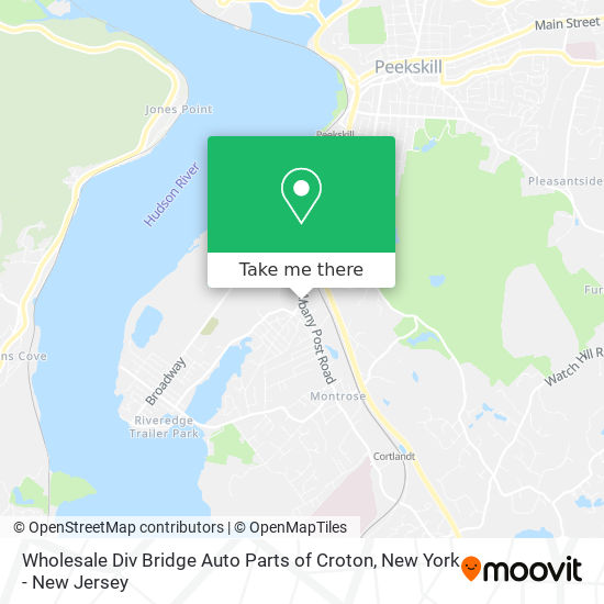 Wholesale Div Bridge Auto Parts of Croton map