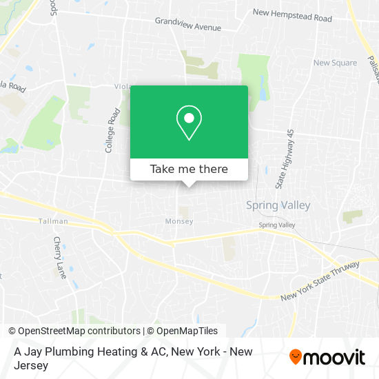 A Jay Plumbing Heating & AC map