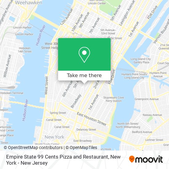 Empire State 99 Cents Pizza and Restaurant map