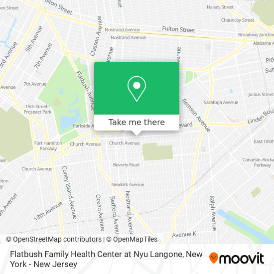 Mapa de Flatbush Family Health Center at Nyu Langone