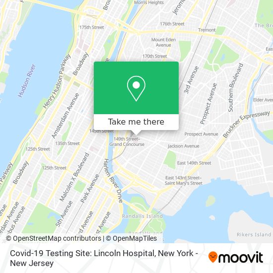 Mapa de Covid-19 Testing Site: Lincoln Hospital