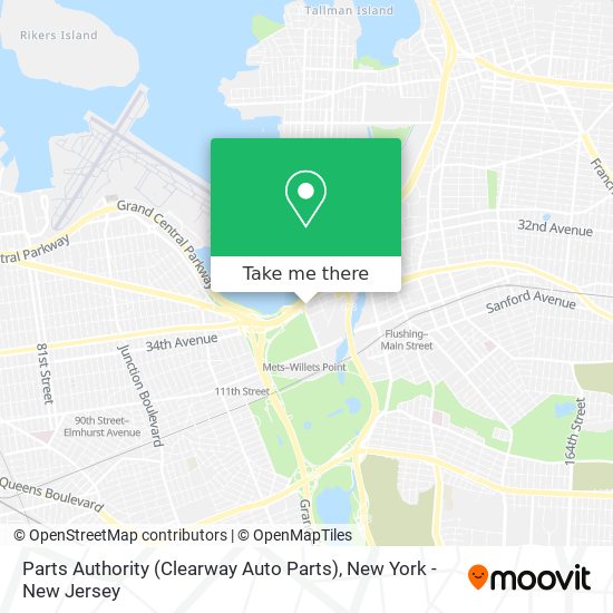 Mapa de Parts Authority (Clearway Auto Parts)