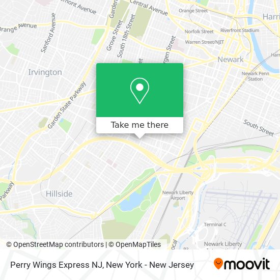 Perry Wings Express NJ map