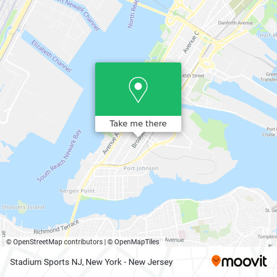 Stadium Sports NJ map