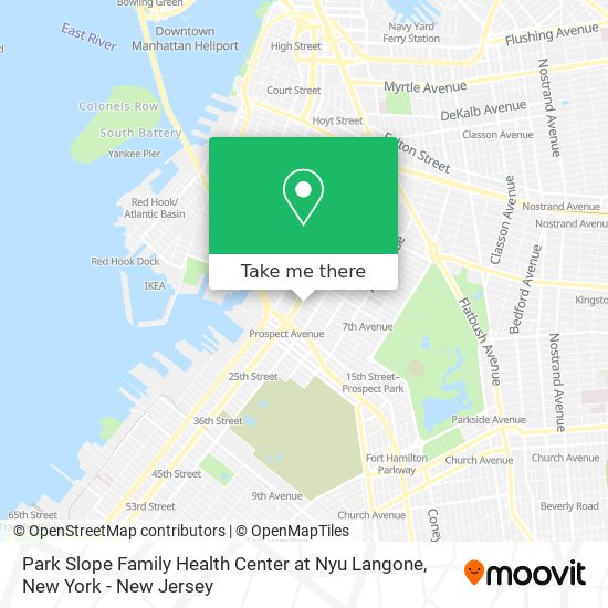 Park Slope Family Health Center at Nyu Langone map