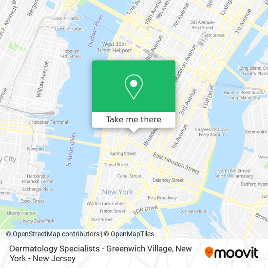 Dermatology Specialists - Greenwich Village map