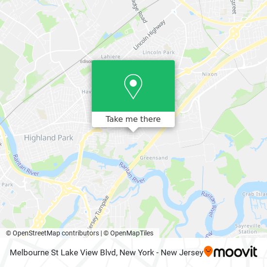 Melbourne St Lake View Blvd map