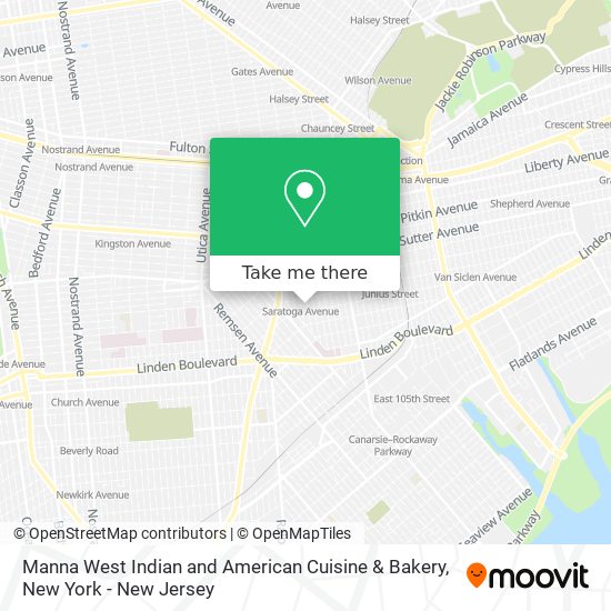 Mapa de Manna West Indian and American Cuisine & Bakery