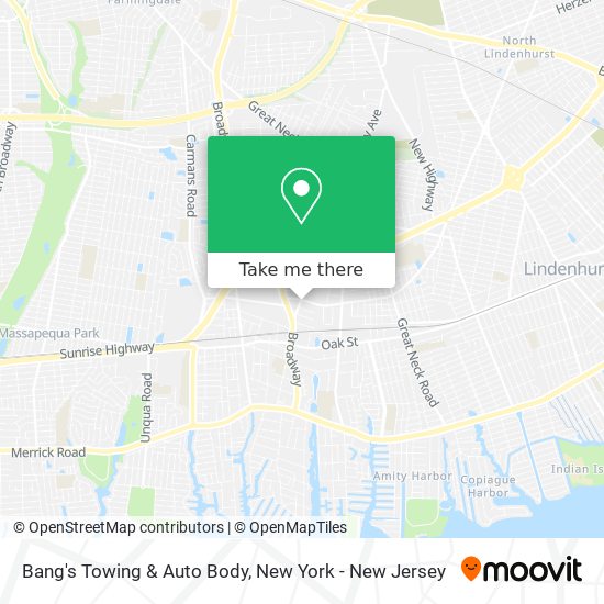 Mapa de Bang's Towing & Auto Body