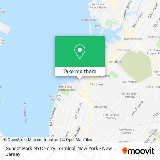 Sunset Park NYC Ferry Terminal map
