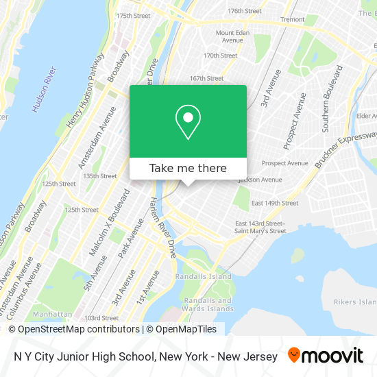 N Y City Junior High School map