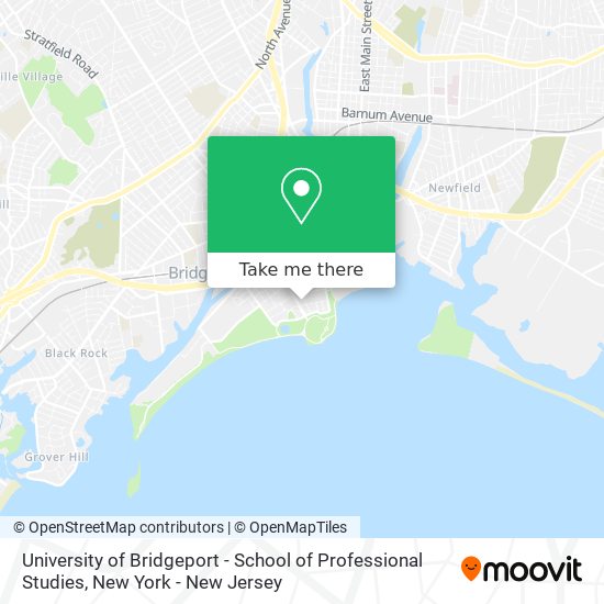 Mapa de University of Bridgeport - School of Professional Studies