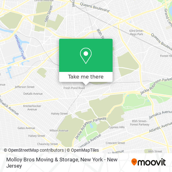 Mapa de Molloy Bros Moving & Storage