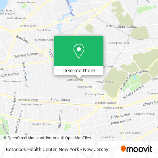 Betances Health Center map