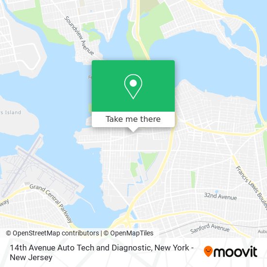 Mapa de 14th Avenue Auto Tech and Diagnostic