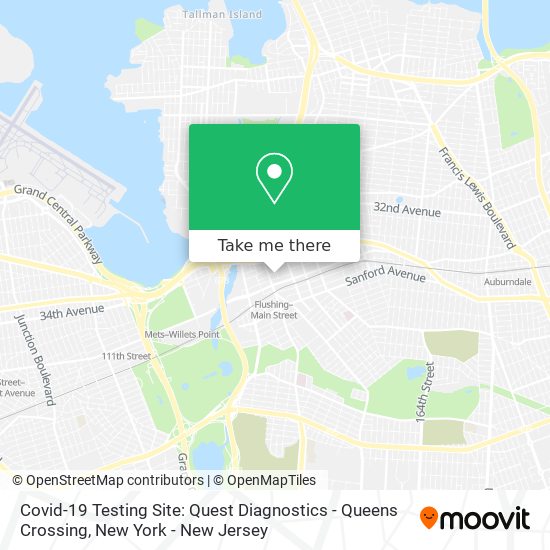 Covid-19 Testing Site: Quest Diagnostics - Queens Crossing map