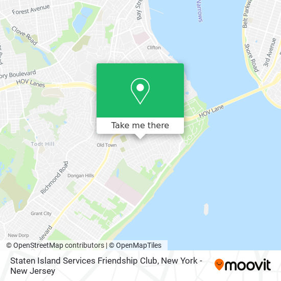 Mapa de Staten Island Services Friendship Club