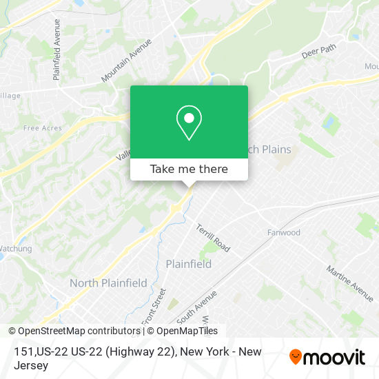 151,US-22 US-22 (Highway 22) map