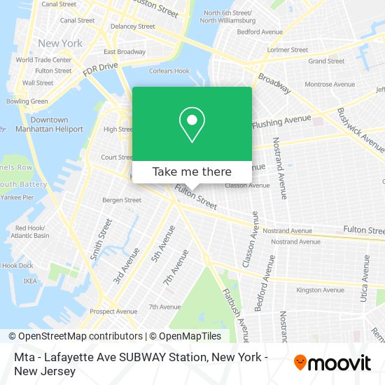 Mta - Lafayette Ave SUBWAY Station map