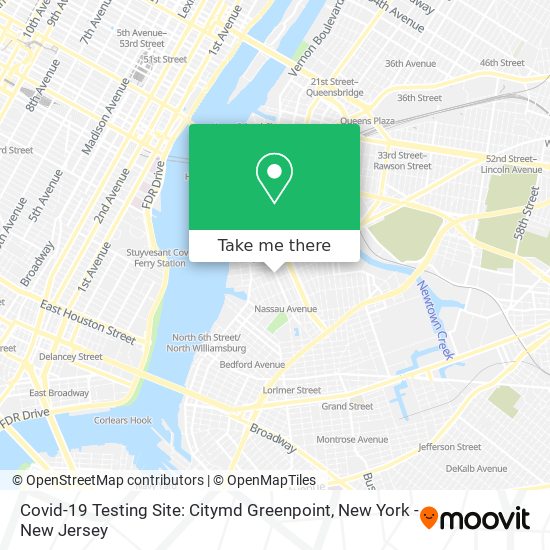 Covid-19 Testing Site: Citymd Greenpoint map